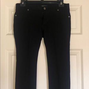 Stretch ankle length black pants